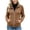 Khaki, variant on DailyTrove Women's Ribbed Knit Zip Up Jacket Long Sleeve Stand Collar Casual Outerwear with Pockets