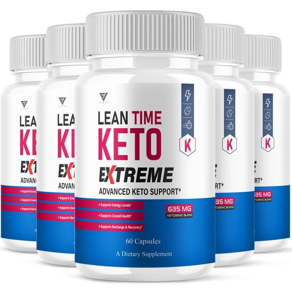 (5 Pack) Lean Time Keto Support, LeanTime Keto Advanced Supplement (300 Capsules)