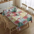 thumbnail image 2 of Pioneer Flower Floral Print Pattern Rectangle Tablecloth 60"x84",Waterproof Polyester Rectangle Table Cloth, Wipeable Spillproof Polyester Tablecloth for Dining, Camping, Indoor and Outdoor, 2 of 5
