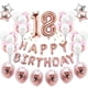 thumbnail image 1 of Globos elegantes de oro rosa, decoraciones premium reutilizables para el cumpleaños número 18 para hombres y mujeres, juego completo de suministros para fiestas con globos de confeti y pancarta de, 1 of 5