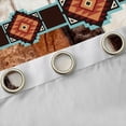 thumbnail image 4 of jejeloiu Vintage Cattle Hide Blackout Curtains Set of 2 (52x84 Each),Rustic Western Aztec Window Curtains,Boho Tribal Curtains and Drapes For Teens,Super Cozy Room Decor, 4 of 6