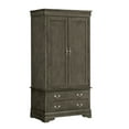 thumbnail image 4 of Glory Furniture Louis Phillipe G3105-A Armoire , Gray, 4 of 7