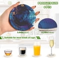thumbnail image 3 of Blue and Golden Marble with Splash Drink Coasters with Holder Absorbent Coaster for Coffee Table Room Decor 6 Pack, 3 of 7