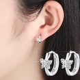 thumbnail image 3 of U Shape Rhinestone Earrings Pendientes para Mujeres Chicas Rhinestone Ear Clip Earrings Thin Dangle Elegante Rhinestone Earrings Pendientes de boda para las mujeres, 3 of 8