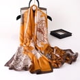 thumbnail image 4 of Floral Print Sun Protection Women Scarf Imitation Silk Long Smooth Beach Shawl for Home, 4 of 8