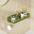 thumbnail image 4 of Adhesive Wall Mounted Bathroom Shelf | No Drill Shower Organizer for Toiletries & Cosmetics | White or Green | 12 x 4.37 Inches | 1-Piece Set, 4 of 6