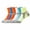 Orange Green White, variant on 6 Pairs Ankle Running Socks Low Cut Breathable Sports Tab Cushioned Casual Cotton Socks for Men and Women , Size 6-12