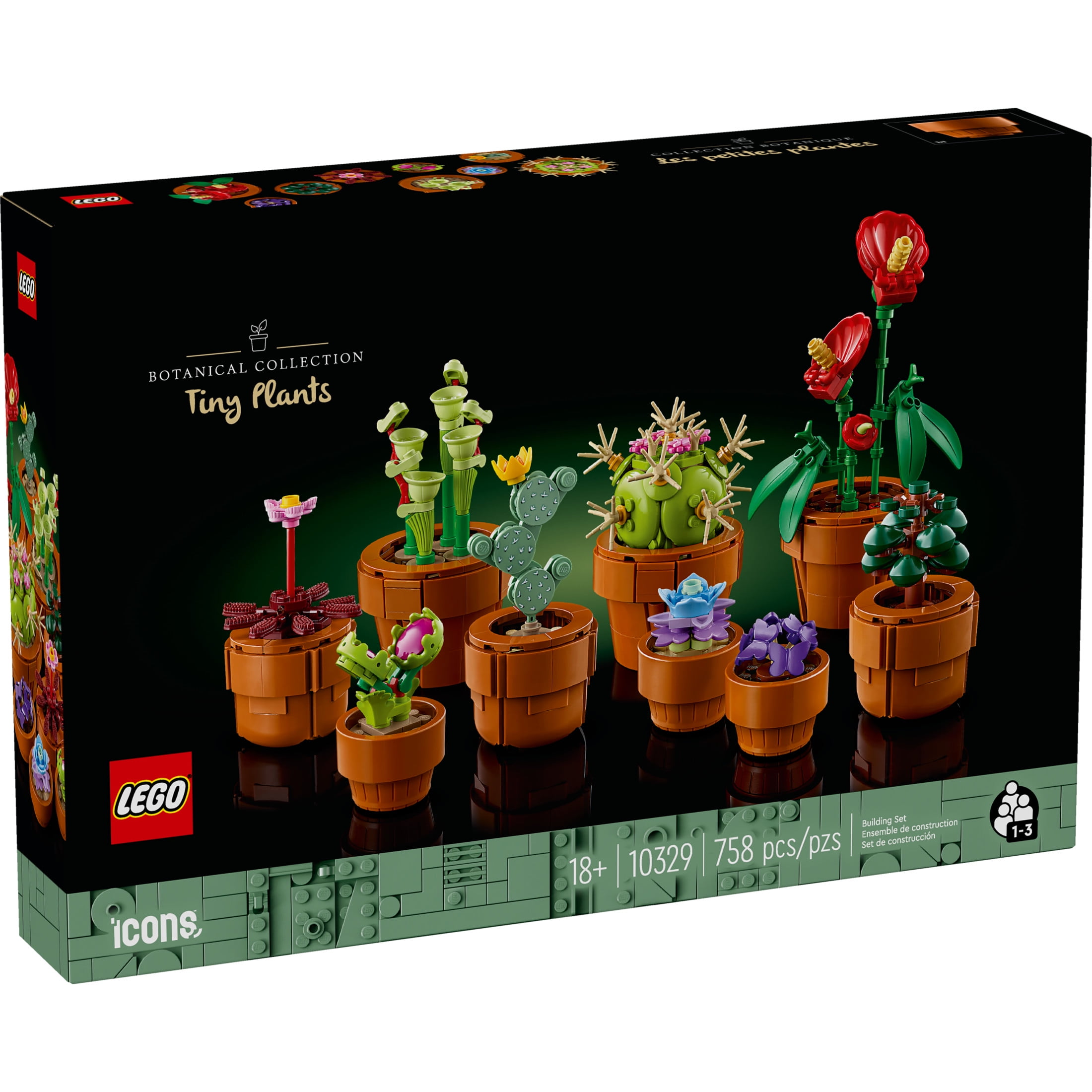 LEGO Botanicals Tiny Plants - Artificial, Fake Indoor Plant Building Set  for Home, Kitchen, Desk Decoration, Adults Ages 18+ - Gift for Graduation -  ...