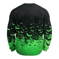 thumbnail image 5 of Rexolia Mens Oversized Waffle T Shirt Halloween Spider Bat Graphic Long Sleeve Casual Comfort Top Green L, 5 of 7