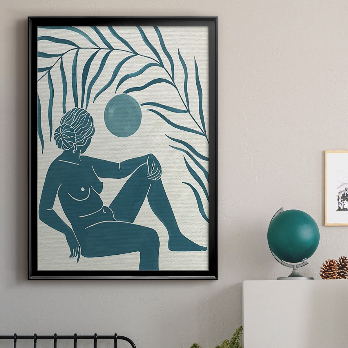 Moon Gazer I Premium Framed Print, in Gold, Black, or Silver - Ready to Hang
