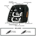 thumbnail image 3 of Spec-D Tuning Jet Black LED Halo Projector Headlights Compatible with 2007-2014 GMC Yukon, 2007-2014 GMC Yukon XL 1500, 2007-2014 GMC Yukon XL 2500, Left + Right Pair Headlamps Assembly, 3 of 5
