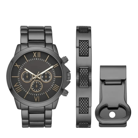 Men's Gun Metal Watch Gift Set with Money Clip (Best Watches Under 500 Dollars)