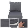 thumbnail image 3 of Outdoor Deep  Set, Deep  Bottom and Back Cushion for Patio Furniture, Outdoor Chair Cushions with Removable Cover for Patio Furniture, Rattan Sofas, Wooden Chairs, 3 of 7