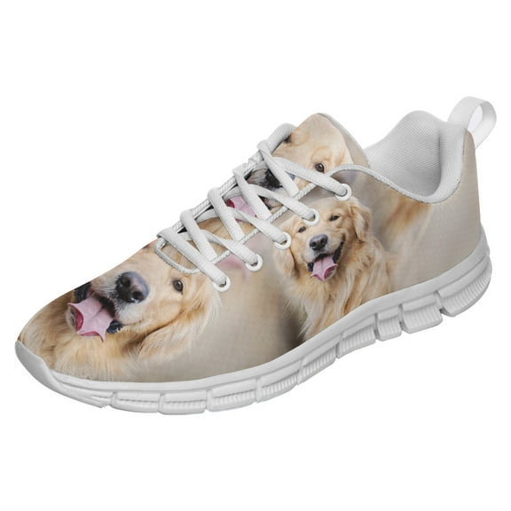 Golden Retriever Shoes for Men Women Running Sneakers Breathable Casual Sport Tennis Shoes White Size 3.5