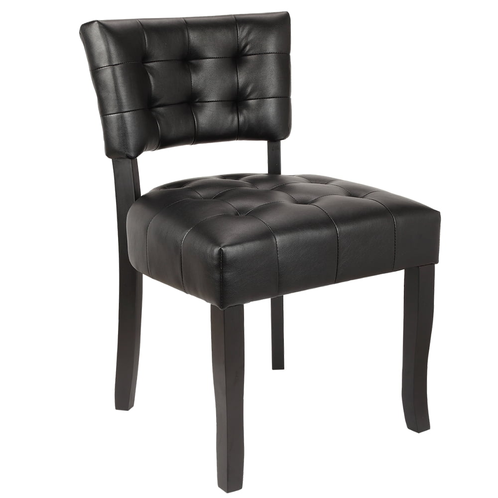 Homegear Oversized Tufted Faux Leather Accent Chair, Black Walmart
