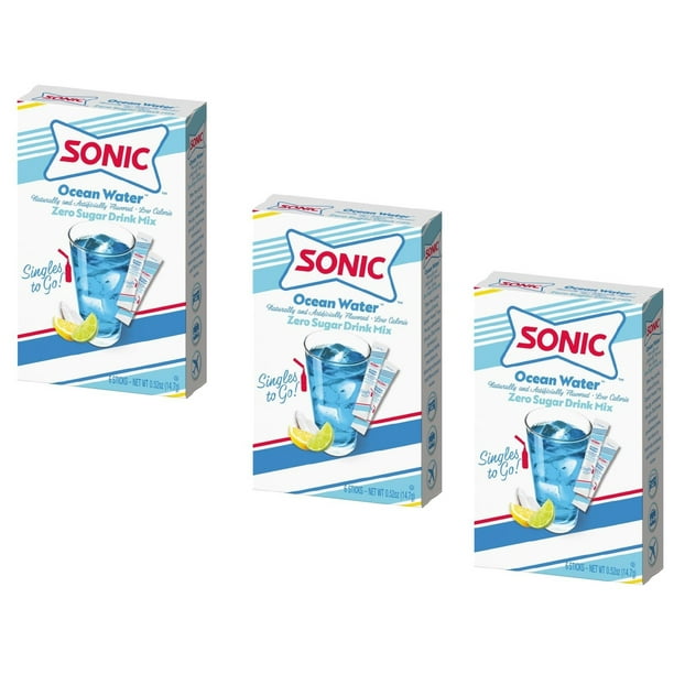 CGT Sonic Ocean Water Singles to Go Zero Sugar Naturally Artificially