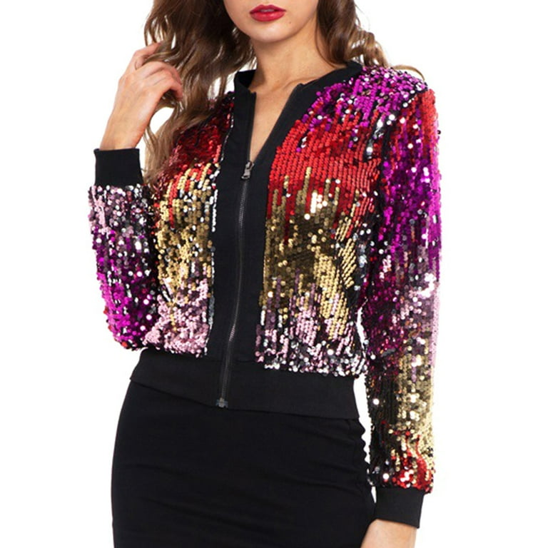 Ladies top sequin jacket