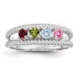 thumbnail image 2 of Sterling Silver Rhodium-plated Family Jewelry Mounting XMR8/4SSM-6 (mm x 3mm), 2 of 3