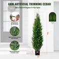 thumbnail image 3 of VEVOR 2 Pack 4' Artificial Cedar Topiary Tree Faux Plant UV Decor In/Outdoor, 3 of 9