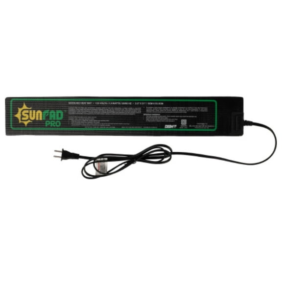 SUNPACK SunPad Pro 7W Seedling Heating Mat, Black, 3" x 20"