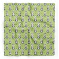 thumbnail image 1 of Bimba Green Dots & Raccoon Animal Printed Pure Silk Scarf For Hair Neck Head Bandanas For Women 40 x 80 Inches, 1 of 6