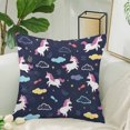 thumbnail image 2 of MKHERT Unicorns Jumping In The Night Sky Pillow Covers Pillowcase Throw Pillows 18x18 inch, 2 of 2