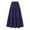Purple, variant on Western Skirts Women Ladies High Waist Cotton Linen Solid Pleated Loose Swing Half Length Skirt Women Skirt XXXL