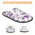 thumbnail image 3 of KLL Orchids Flowers Slippers for Women Men House Slip on Indoor Outdoor Bedroom Furry Fleece Lined Ladies Comfy Anti-Skid Rubber Hard Sole-Large, 3 of 8