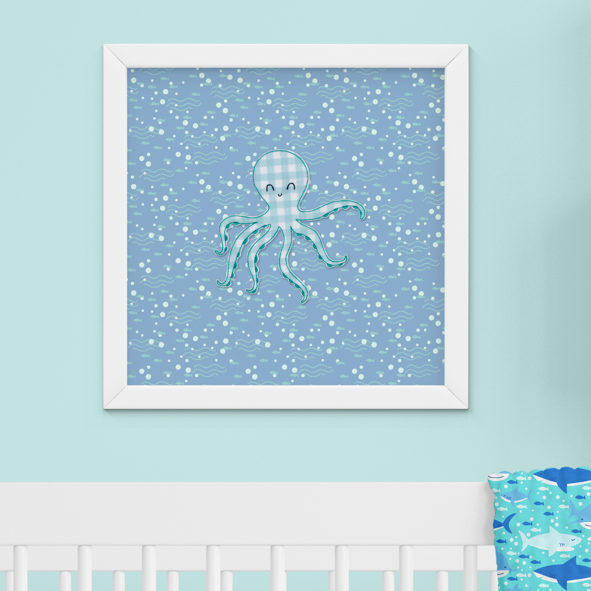 Little Feet Boutique Sea Life Octopus Iron-On Appliqué, Multi-Color 1 Piece