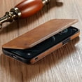 thumbnail image 6 of Casus Classic Wallet Case Leather Logo View Card Holder Cover for Apple iPhone 14 Pro - Brown, 6 of 8