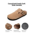 thumbnail image 5 of Guoluofei Women's Suede Clogs Mules Stylish Couple's Clogs for Women and Men Cow Leather with Arch Support and Cork Footbed, 5 of 7