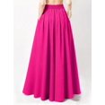 thumbnail image 2 of Womens Hot Pink Flowing Maxi Skirt A-Line Casual Solid Color, 2 of 5