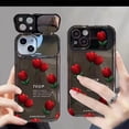 thumbnail image 3 of Funda Para Huawei P30Pro Nova 9 7 6 SE 5 7i P40 Lite P30 Pro Honor 50 Cámara A Prueba De Golpes Protector De Tulip Flor Suave TPU Cubierta Flip Maquillaje Espejo Soporte Plegable, 3 of 4