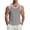 Gray, variant on Contrast Binding Crew Neck Sleeveless Tank Top, Premium Cotton Breathable Fabric Minimalist Everyday Basic Vest