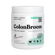 ColonBroom Psyllium Husk Powder - Colon Cleanse for Bloating Relief and Gut Health - Fiber Powder Drink, Easy to Mix - Vegan, Gluten Free, Non-GMO - Strawberry (50 Servings)
