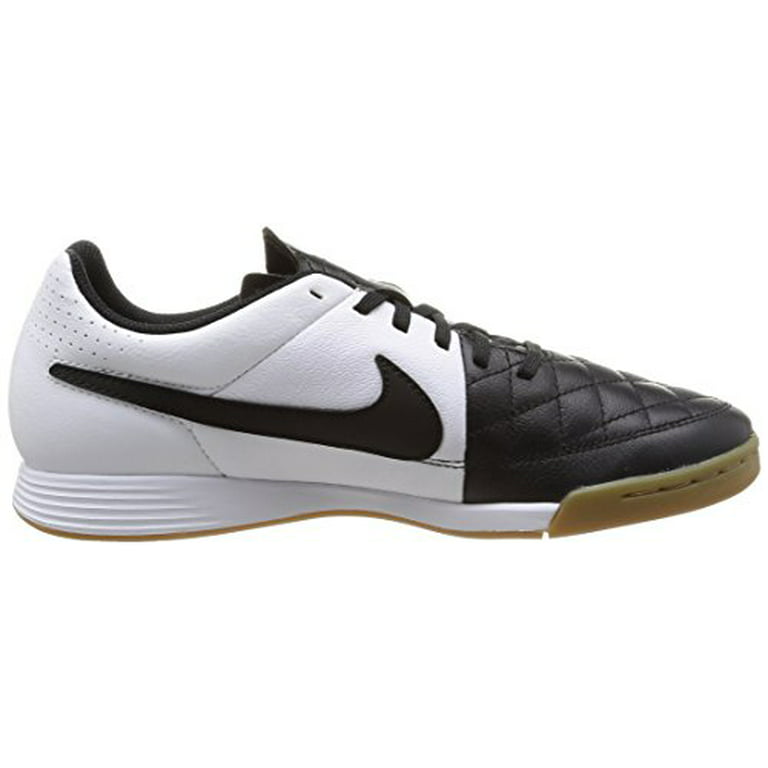 Nike Tiempo Genio Leather Indoor Shoes, Black/White, 10 Walmart.com