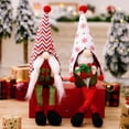 thumbnail image 7 of 2pcs Christmas Gnome Decorations, Swedish Tomte Xmas Plush Doll Ornaments, Handmade Santa Standing Figurine Gifts, 19 Inch, 7 of 7