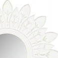 thumbnail image 3 of SAFAVIEH 12" Round Sun King Glam Floral Mirror, White, 3 of 3