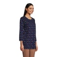 thumbnail image 3 of Lands' End Women's 3/4 Sleeve Supima Cotton Crewneck Tunic, 3 of 3