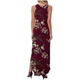 thumbnail image 3 of DPTALR Robe Longue Sans Manches à Col Rond Imprimé pour Femmes Robes Maxi d'Été avec Poche, 3 of 7