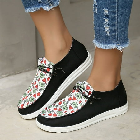 

Grinch Sneakers For Women Women s Shoes Plush Casual Women s Flat Bottom Warm Woolen Women s Cloth Shoes