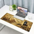 thumbnail image 2 of Pirate Ship Treasure Map Gaming Mouse Pad, Long Extended XL Mousepad Desk Pad, Large Nonslip Rubber Mice Pads Stitched Edges, 31.5'''' X 11.8'''', 2 of 6