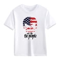 thumbnail image 5 of Amidoa Girls Short Sleeve Graphic Summer Independence Day Crewneck T Shirts Kids Casual Tops White Size 11, 5 of 5