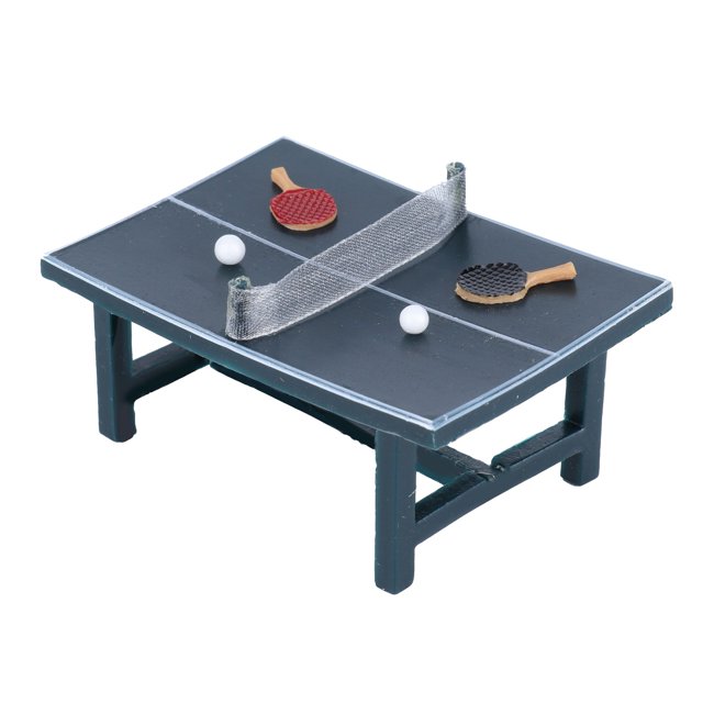 Raqueta de tenis de mesa para casa de muñecas, casa de muñecas 1:12, tenis de mesa, decoración de casa de muñecas, tenis de mesa, ingeniería de precisión
