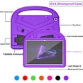 thumbnail image 3 of Dteck Kids Case for Walmart Onn 10.1 Inch Tablet 3rd Generation 2022 Release Modesl 100071485, Lightweight EVA Foam Shockproof Child-Proof Handle Case with Kickstand for Onn 10.1" Gen 3,Purple, 3 of 8