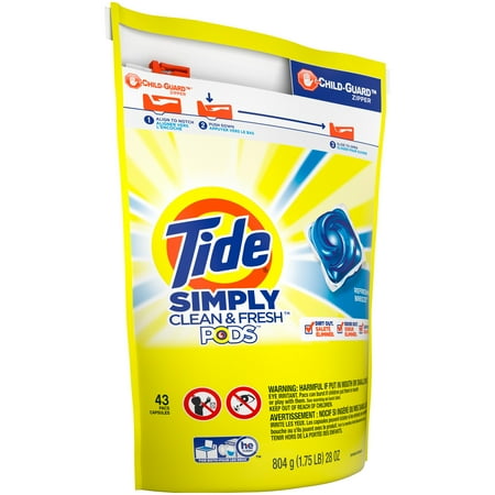 Tide Simply PODS + Oxi Liquid Laundry Detergent Pacs - Refreshing Breeze - 43ct