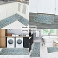 thumbnail image 6 of Bohemian Blue National Design Carpet Kitchen Rugs and Mats Sets Of 2,Kitchen Decoration Rugs,Rubber Backing Non-Slip Floor Mat for Sink Washable Waterproof Laundry Room Runner Rugs, 6 of 7