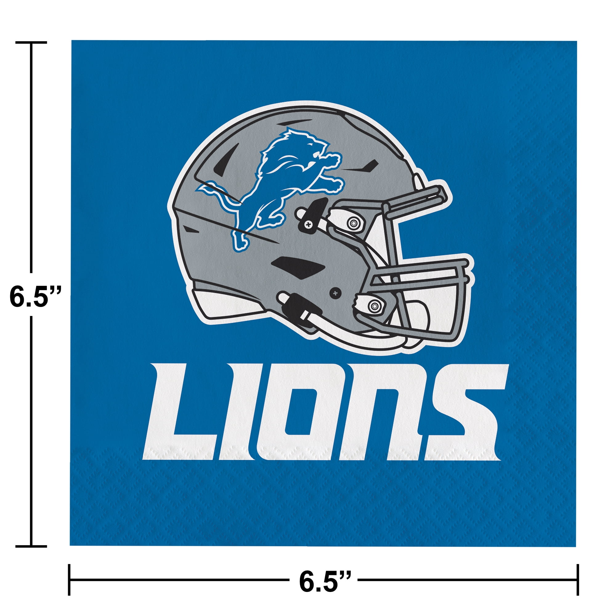 Detroit Lions Paper Napkins 48 Count for 24 Guests