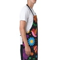 thumbnail image 2 of Uemuo Colorful Floral2 Pattern Waterproof Apron Adjustable Dishwasher Apron- Apron for Women Men Heavy Duty Work Apron for Dishwashing Chemical Lab, 2 of 9