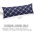 thumbnail image 3 of Nautical Rope Body Pillow Cover Endless Navy with White Fishing Net and Marine Knots on Dark Blue Trendy Maritime Style Long Pillow Case Protector with Zipper Rectangle Pillowcase for Bed,Sofa 20"x54", 3 of 6